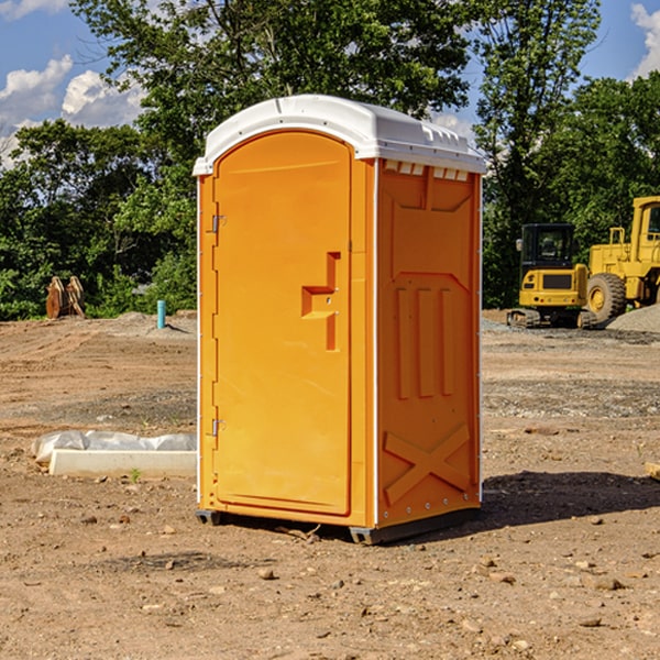 how often are the porta potties cleaned and serviced during a rental period in Gooding County ID